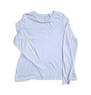Blue Eddie Bauer Women's Long Sleeve Pima Cotton And Spandex Stretch Base Layer